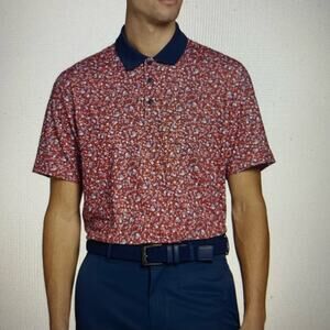NWTS Walter Hagen Men’s Performance 11 USA Fashion Golf Polo, size XL Red Multi